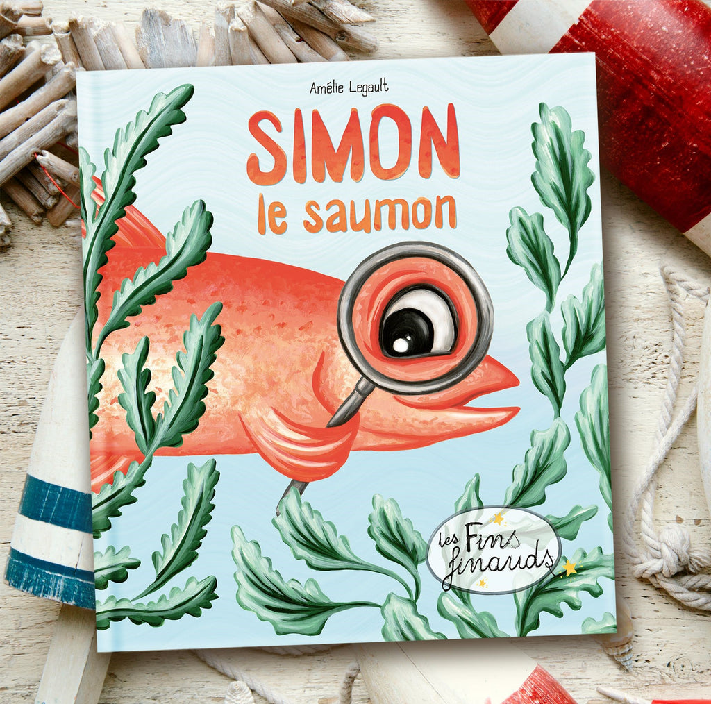 animation littéraire à la bibliothèque Ste-Thérèse autour de Simon le saumon par Amélie Legault 