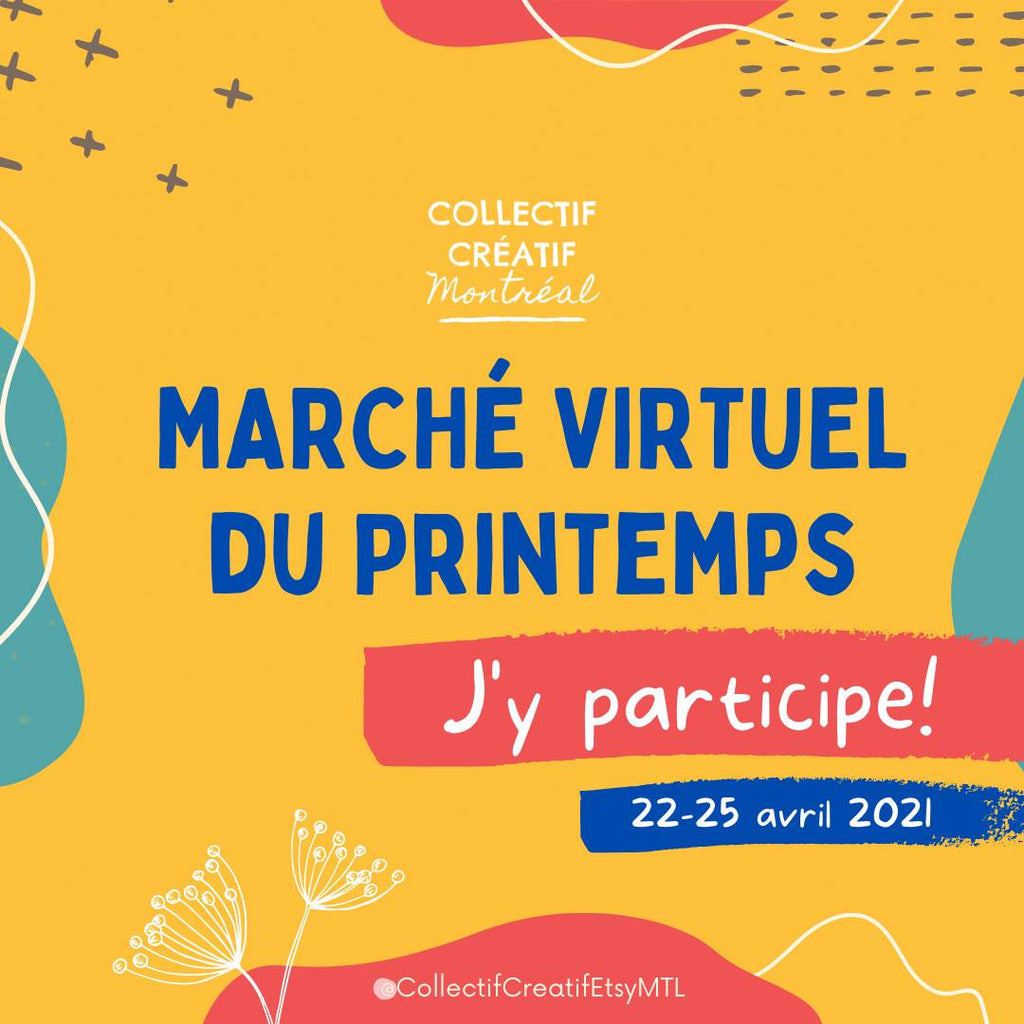 Marché virtuel du printemps 2021 - collectif Etsy Montréal, Amélie Legault