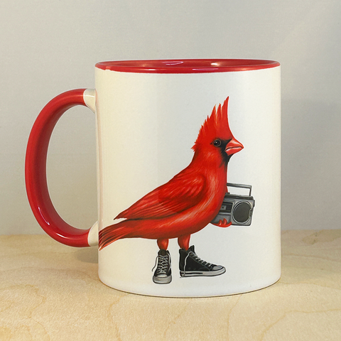 Cardinal wearing shoes Mug