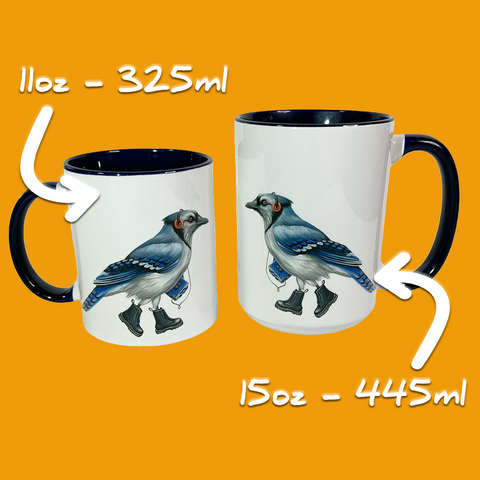 Blue-Jay wearing boots Mug