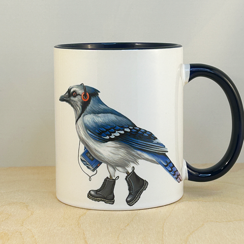 Blue-Jay wearing boots Mug