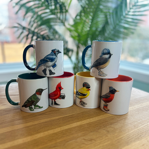 Blue-Jay wearing boots Mug