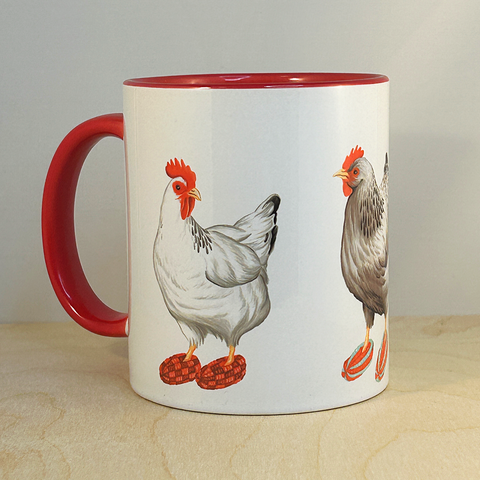 Hens wearing Slippers Mug